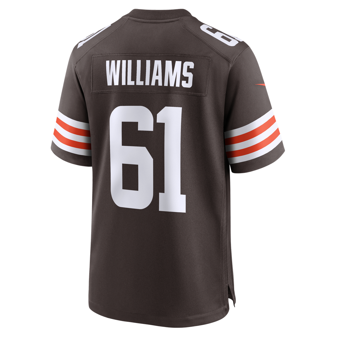 Cleveland Browns Chris Williams Brown Team Game Jersey | NFL Football Jersey