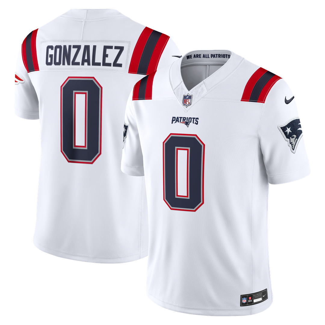 New England Patriots Christian Gonzalez Navy Team Vapor F.U.S.E. Stitched Limited Jersey | NFL Football Jersey