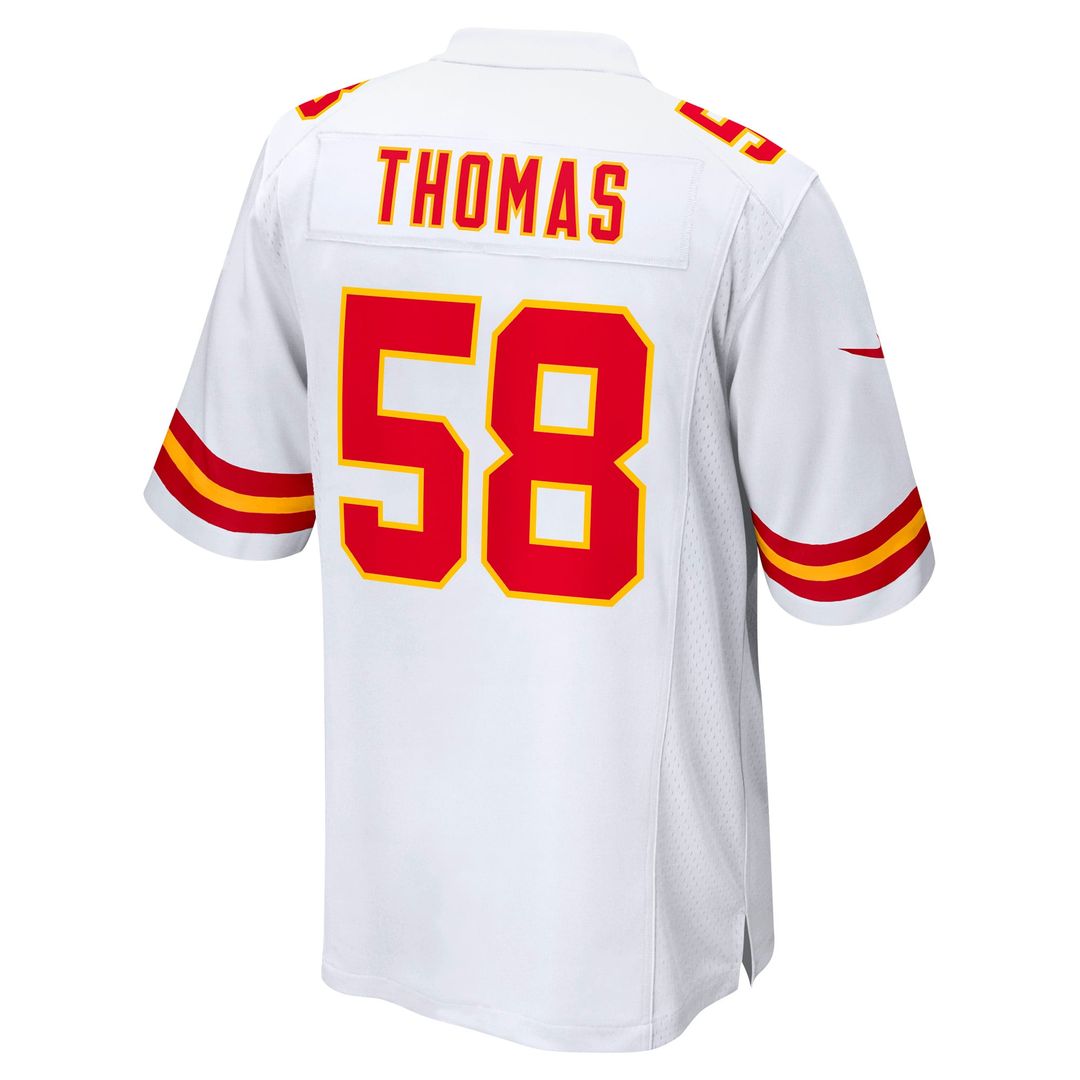 Kansas City Chiefs Derrick Thomas White Retired Player Game Jersey | NFL Football Jersey