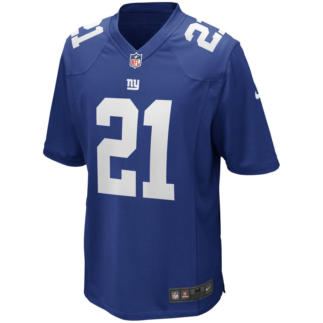 New York Giants Tiki Barber Royal Game Retired Player Jersey | NFL Football Jersey