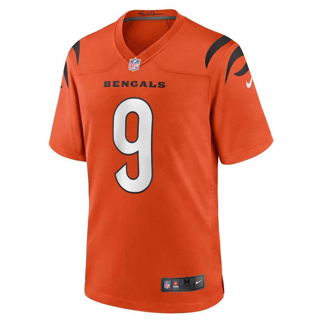 Cincinnati Bengals Joe Burrow Black Player Game Jersey | NFL Football Jersey