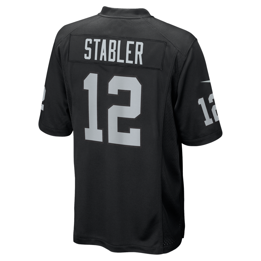 Las Vegas Raiders Ken Stabler Black Game Retired Player Jersey | NFL Football Jersey