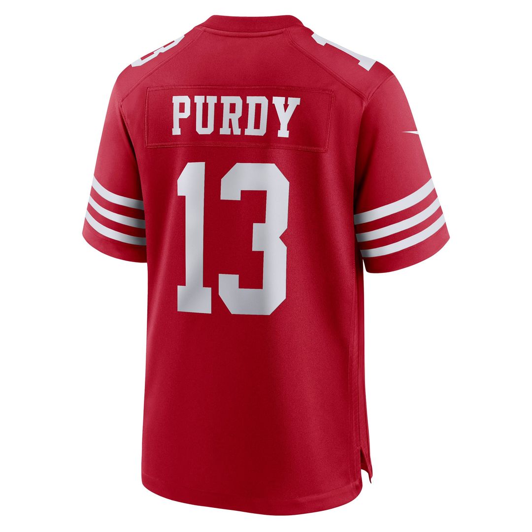 San Francisco 49ers Brock Purdy Scarlet Game Player Jersey | NFL Football Jersey
