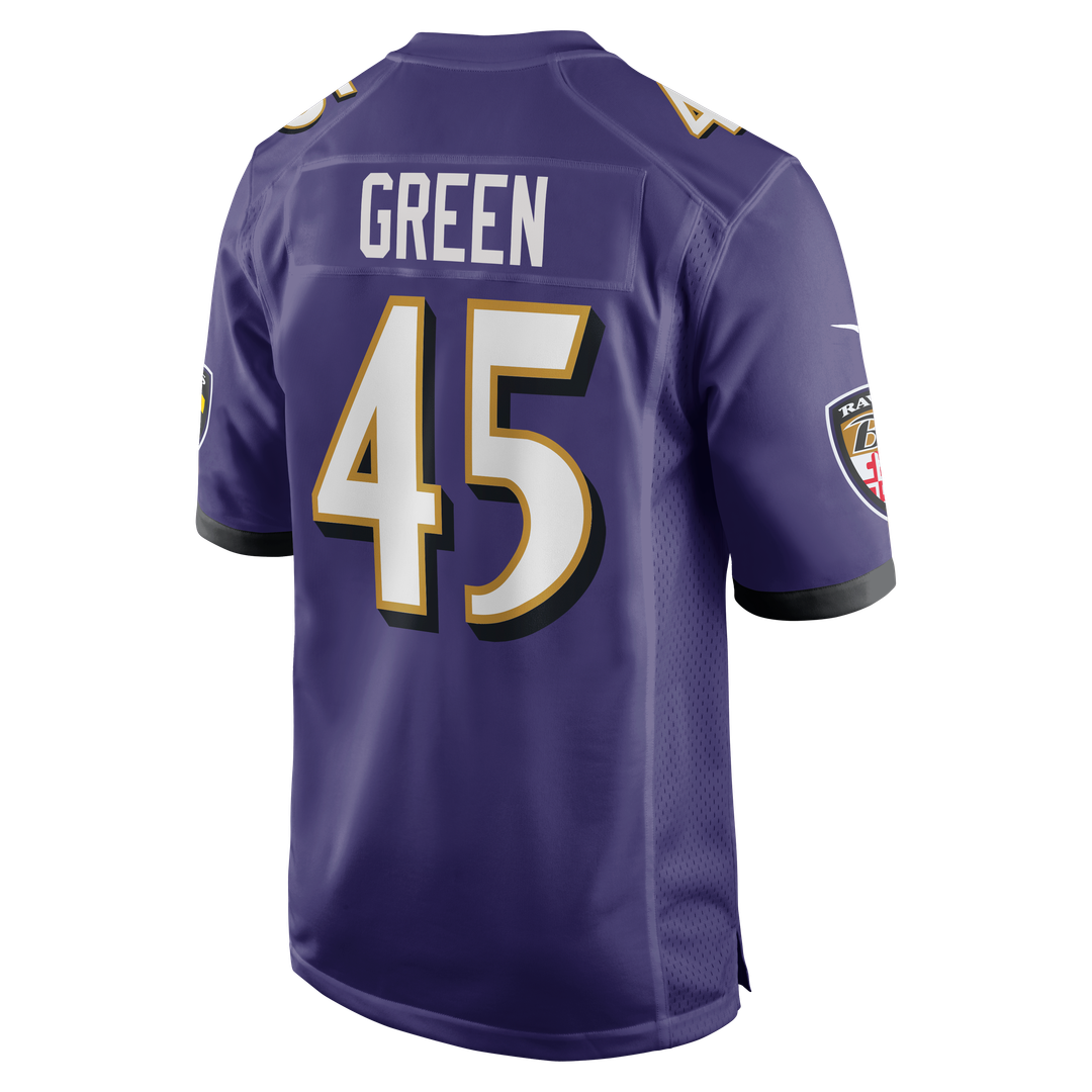 Baltimore Ravens Mike Green Purple Team Game Jersey | NFL Football Jersey