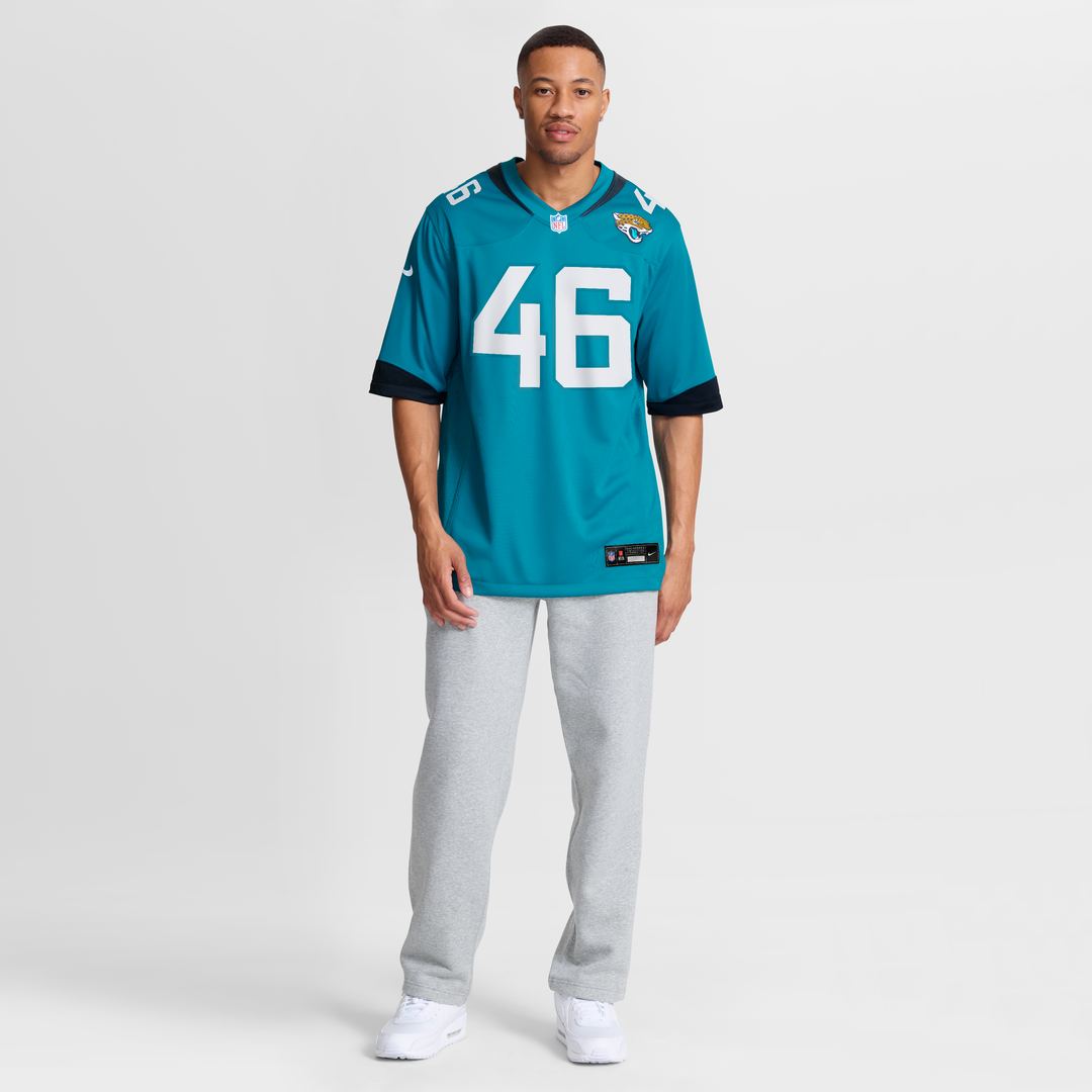Jacksonville Jaguars Ross Matiscik Teal Game Jersey | NFL Football Jersey