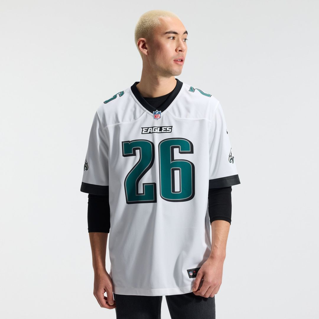 Philadelphia Eagles Saquon Barkley White Game Jersey | NFL Football Jersey