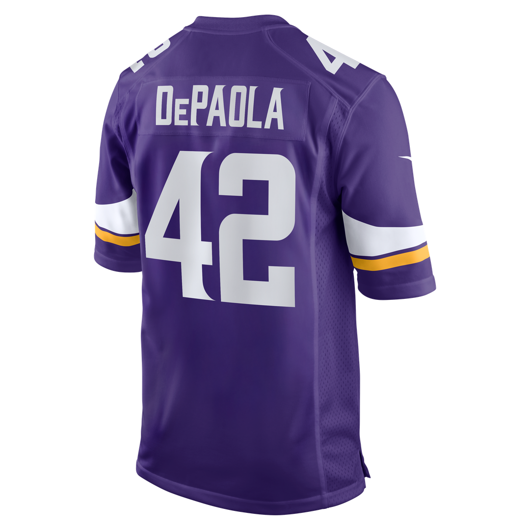 Minnesota Vikings Andrew DePaola Purple Game Jersey | NFL Football Jersey