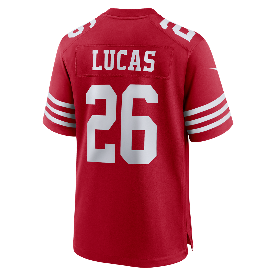 San Francisco 49ers Chase Lucas Scarlet Team Game Jersey | NFL Football Jersey
