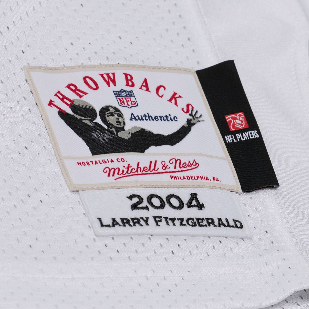 Arizona Cardinals Larry Fitzgerald White 2004 Authentic Throwback Jersey | NFL Football Jersey