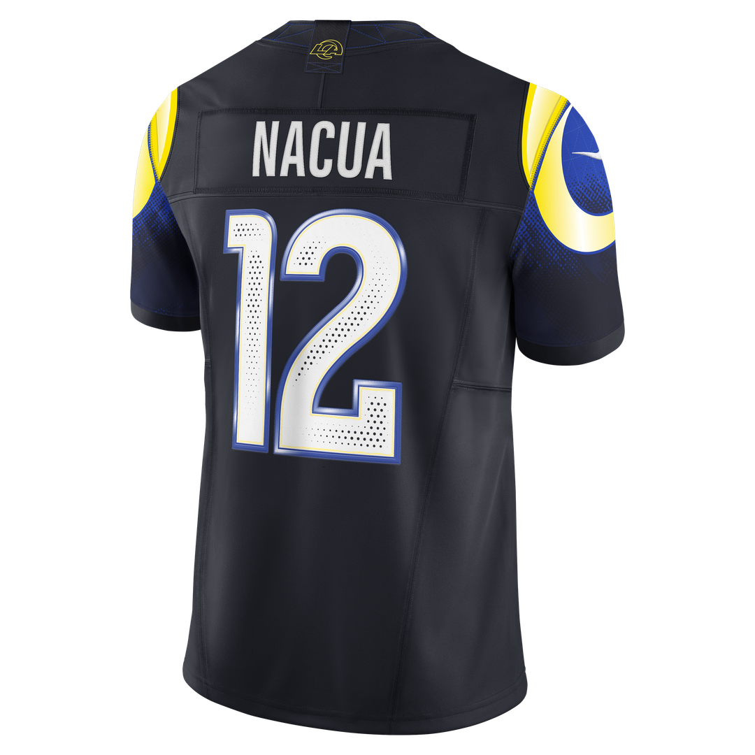 Los Angeles Rams Puka Nacua Dark Blue Rivalries Collection Stitched Limited Jersey | NFL Football Jersey