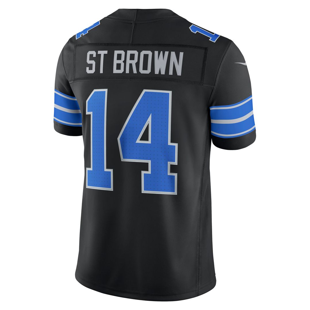 Detroit Lions Amon-Ra St. Brown Blue Team Vapor F.U.S.E. Stitched Limited Jersey | NFL Football Jersey