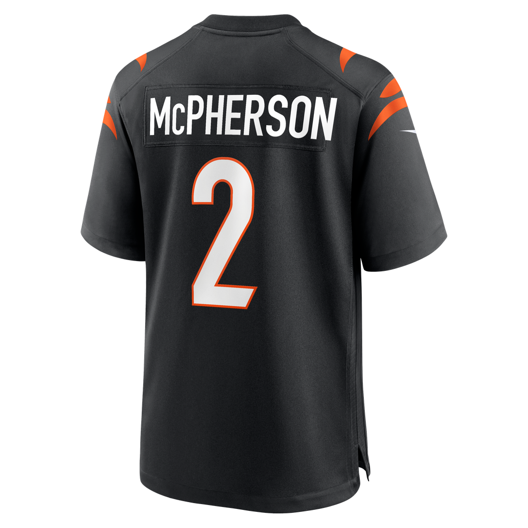 Cincinnati Bengals Evan McPherson Black Game Jersey | NFL Football Jersey