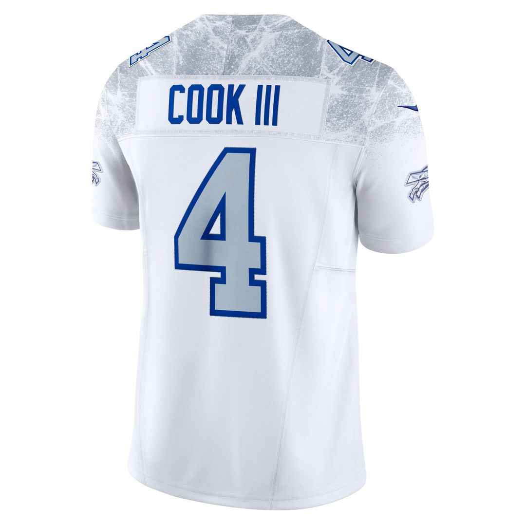 Buffalo Bills James Cook III White Rivalries Collection Stitched Limited Jersey | NFL Football Jersey