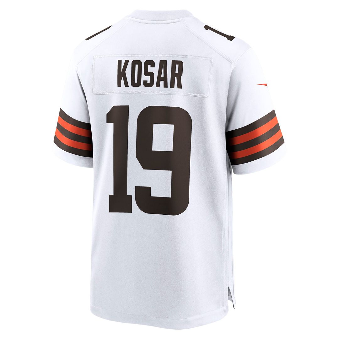 Cleveland Browns Bernie Kosar White Retired Player Game Jersey | NFL Football Jersey