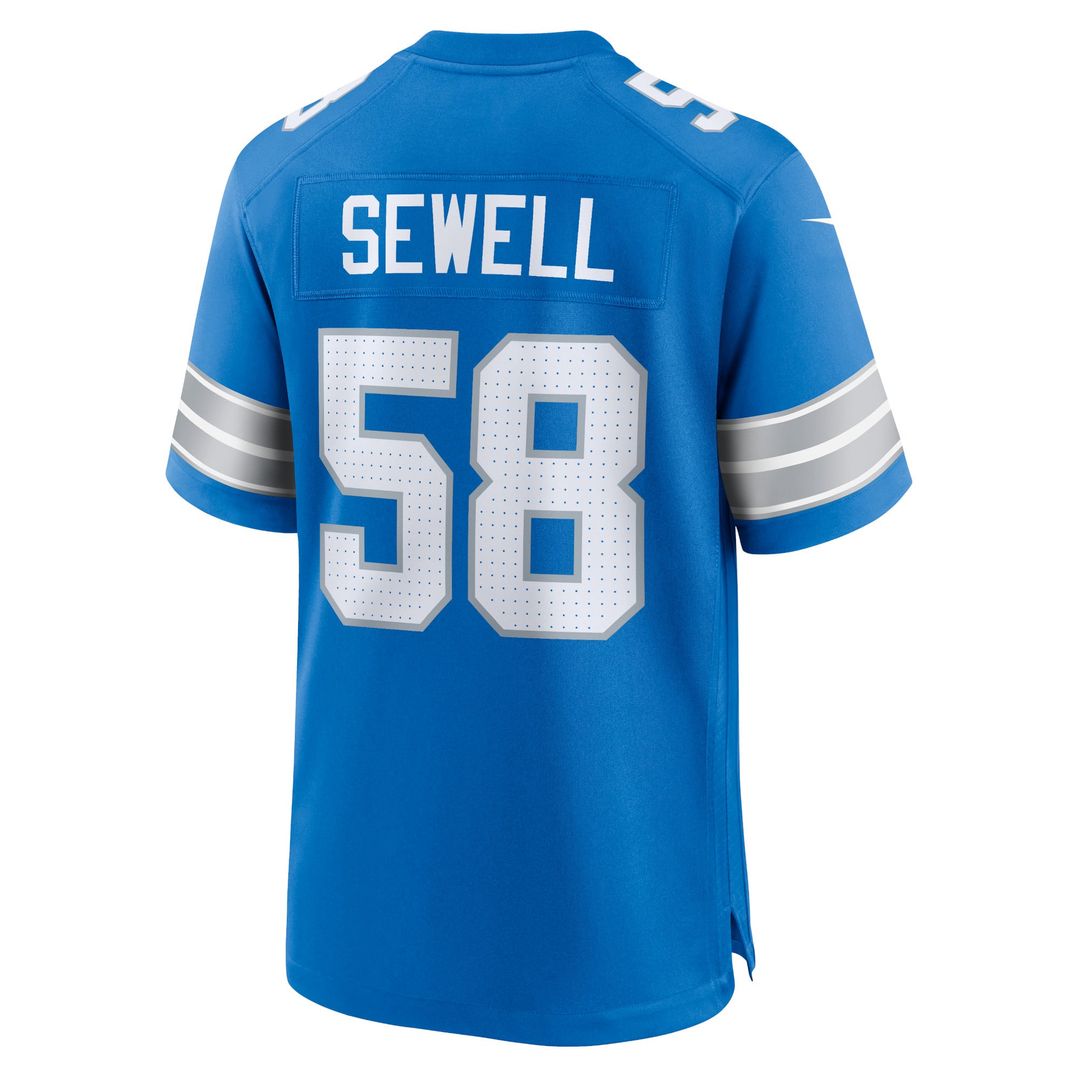 Detroit Lions Penei Sewell Blue Game Jersey | NFL Football Jersey