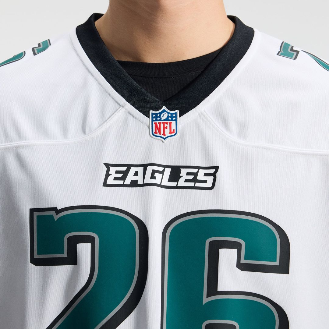 Philadelphia Eagles Saquon Barkley White Game Jersey | NFL Football Jersey