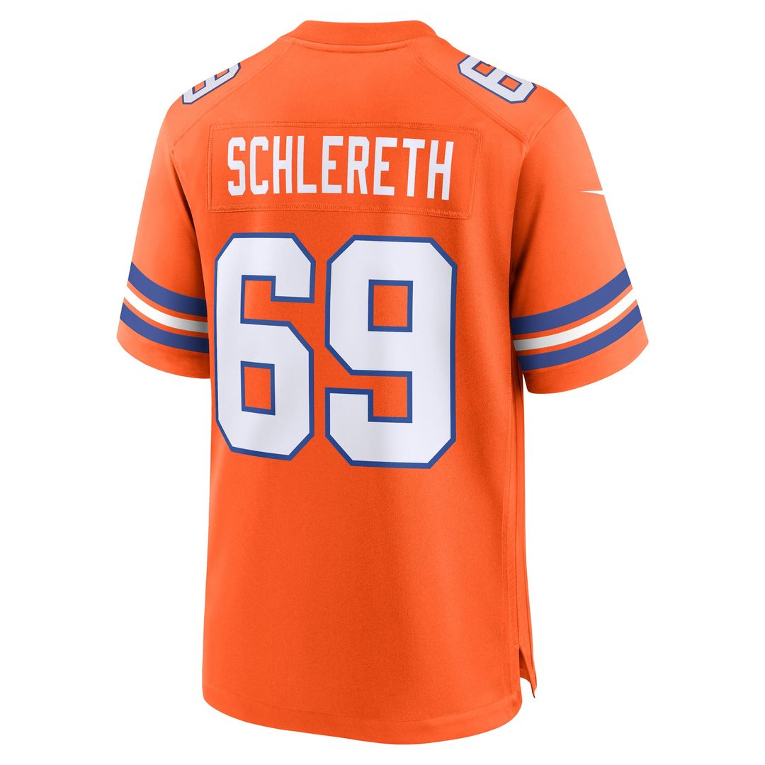 Denver Broncos Mark Schlereth Orange Retired Player Alternate Game Jersey | NFL Football Jersey