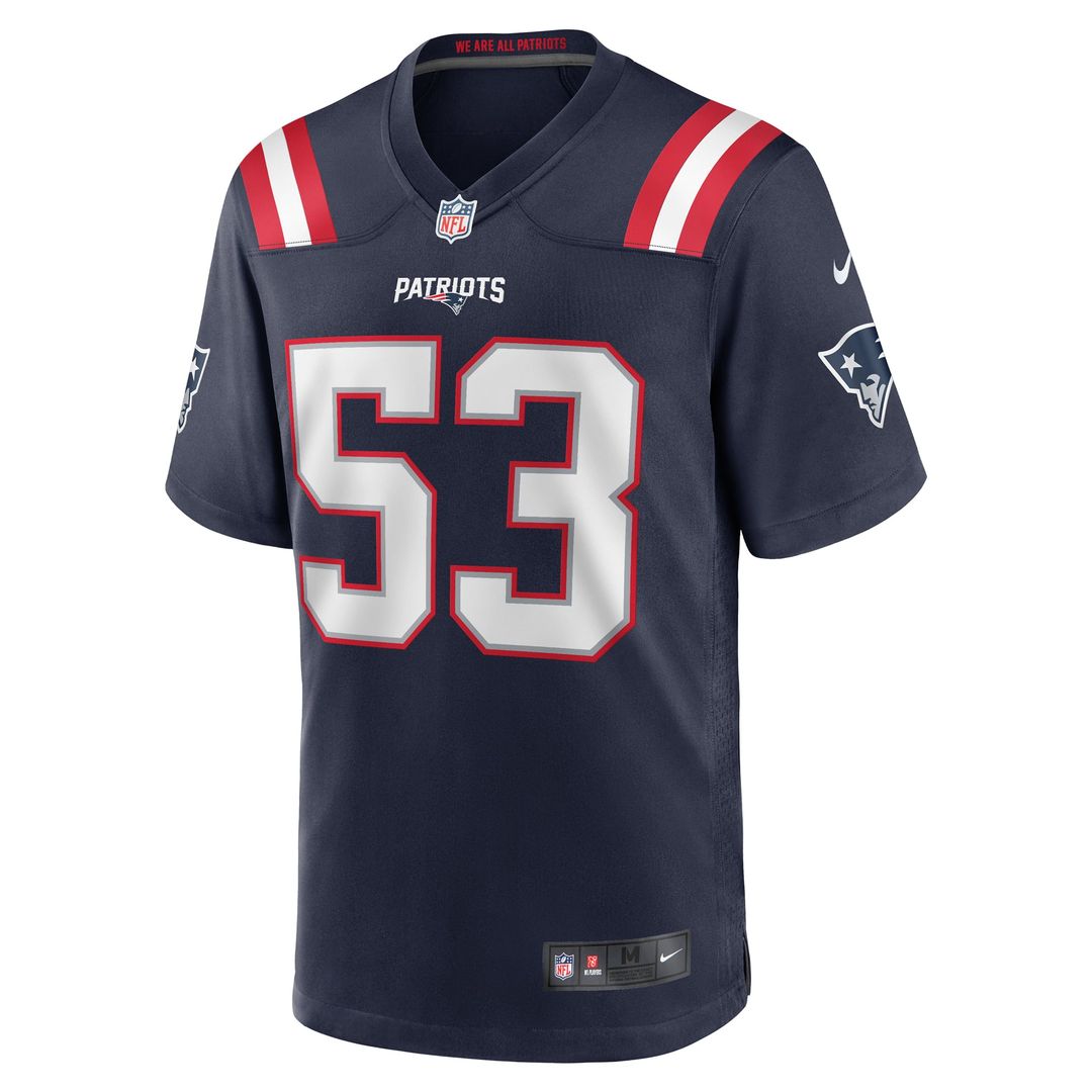 New England Patriots Christian Elliss Navy Game Jersey | NFL Football Jersey