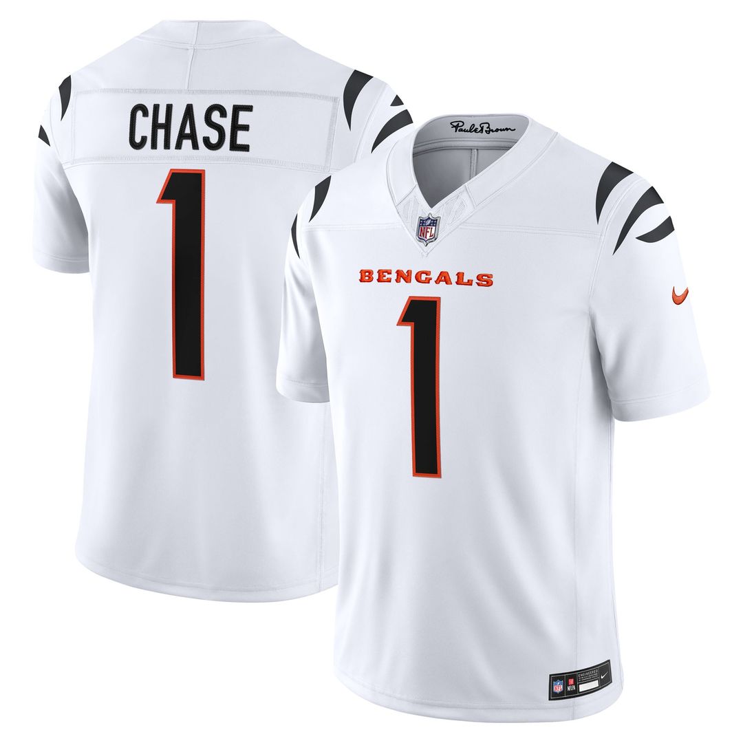 Cincinnati Bengals Ja'Marr Chase Orange Alternate Vapor F.U.S.E. Stitched Limited Jersey | NFL Football Jersey