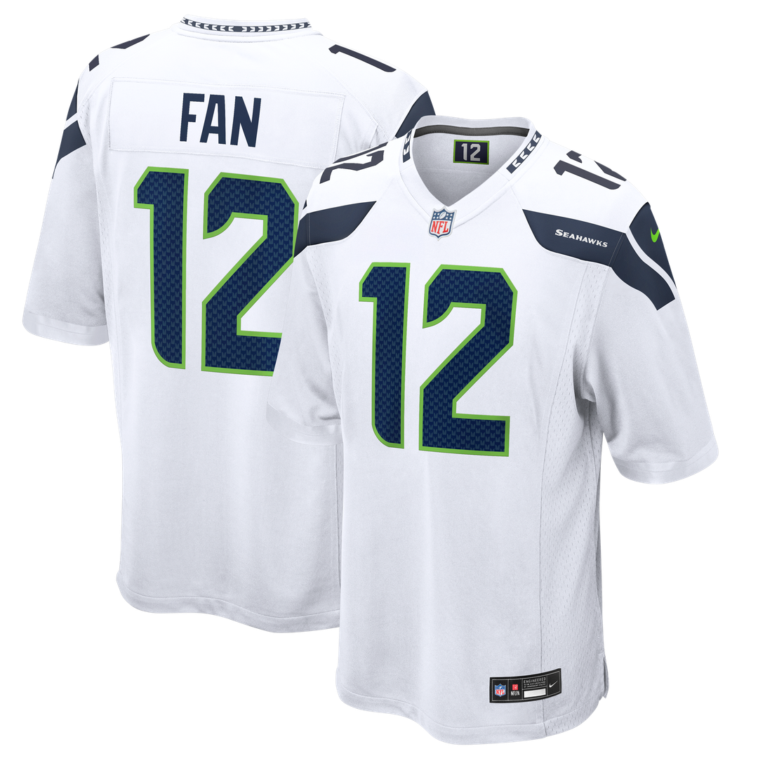 Seattle Seahawks 12s White Game Jersey | NFL Football Jersey