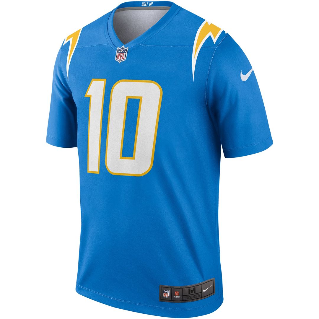 Los Angeles Chargers Justin Herbert Powder Blue Legend Player Performance Top
