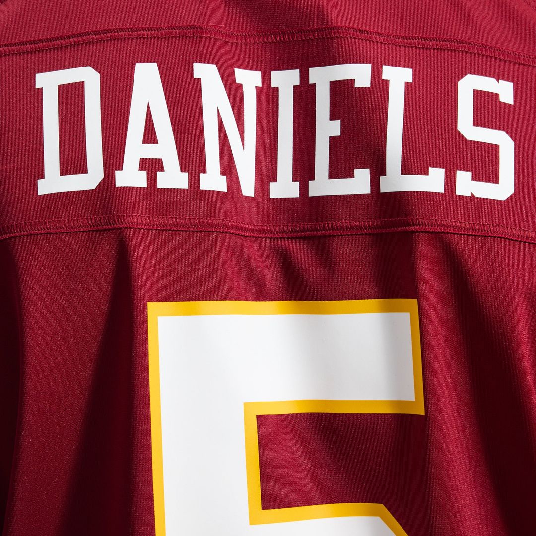 Washington Commanders Jayden Daniels Burgundy Game Jersey | NFL Football Jersey