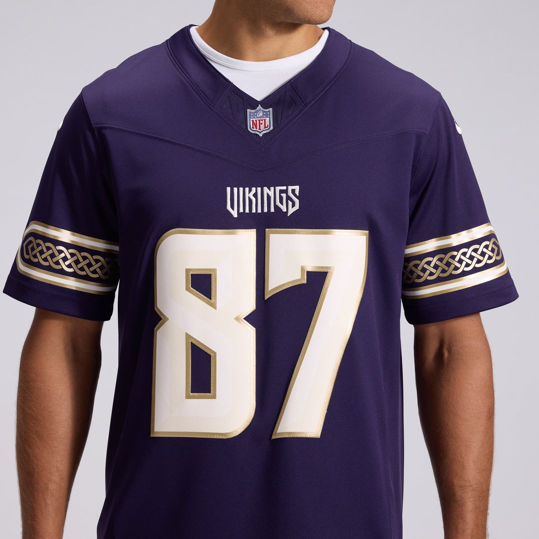 Minnesota Vikings T.J. Hockenson Purple 2026 Rivalries Collection Stitched Limited Jersey | NFL Football Jersey