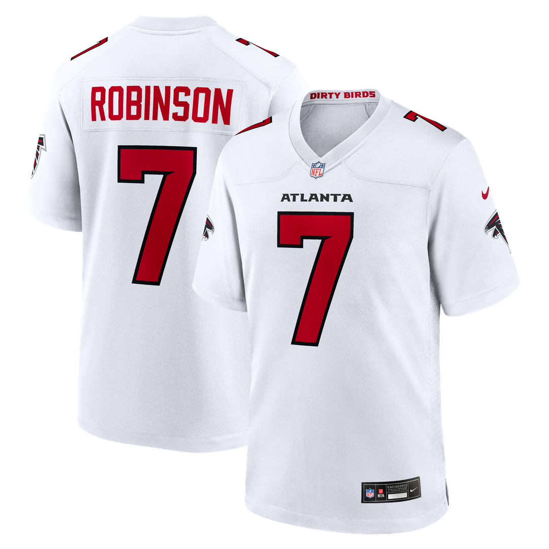 Atlanta Falcons Bijan Robinson White Game Jersey | NFL Football Jersey