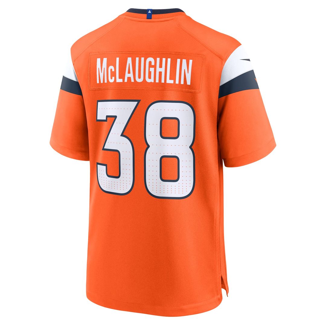Denver Broncos Jaleel McLaughlin Orange Team Game Jersey | NFL Football Jersey