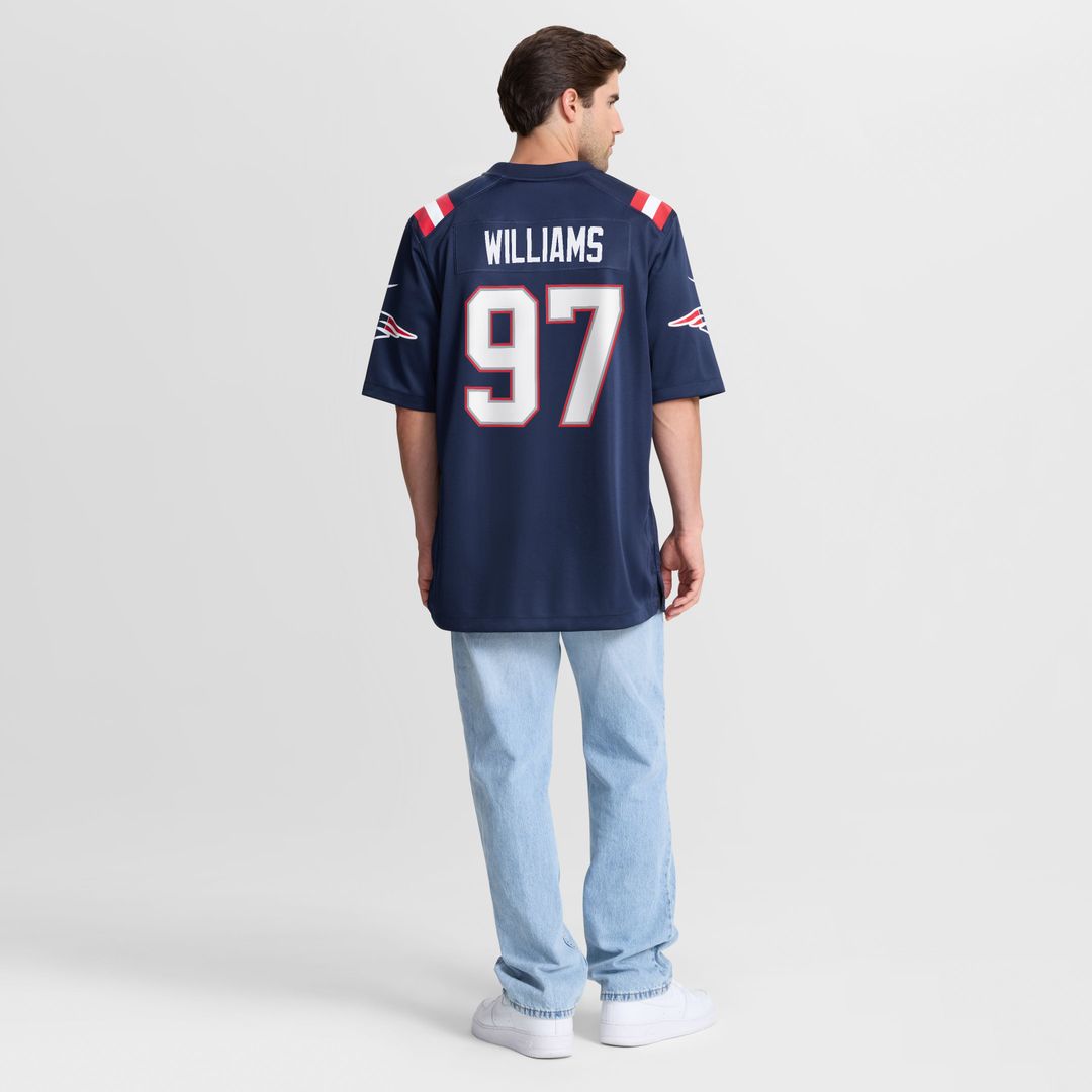 New England Patriots Milton Williams Navy Team Game Jersey | NFL Football Jersey
