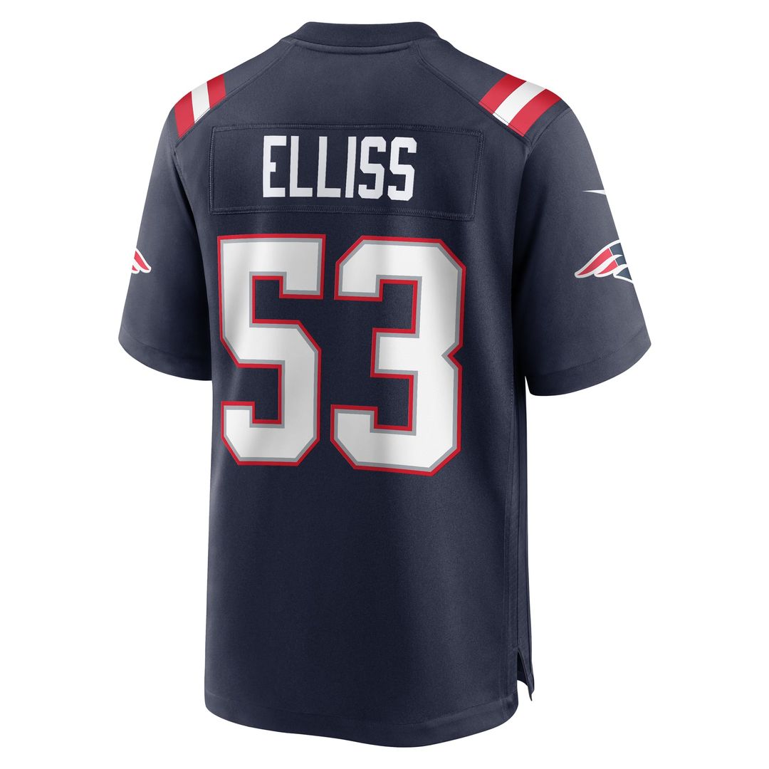 New England Patriots Christian Elliss Navy Game Jersey | NFL Football Jersey