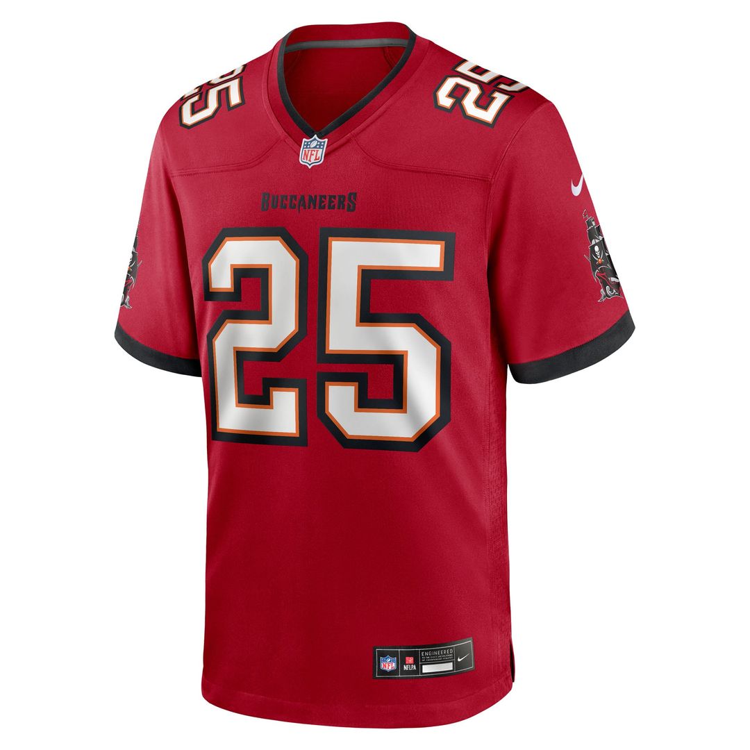 Tampa Bay Buccaneers Jacob Parrish Red Team Game Jersey | NFL Football Jersey