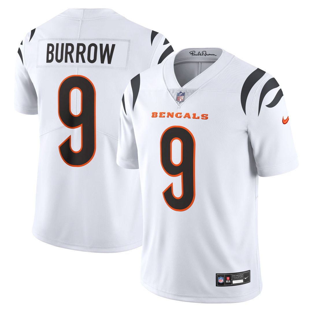 Cincinnati Bengals Joe Burrow White Vapor Untouchable Limited Jersey | NFL Football Jersey