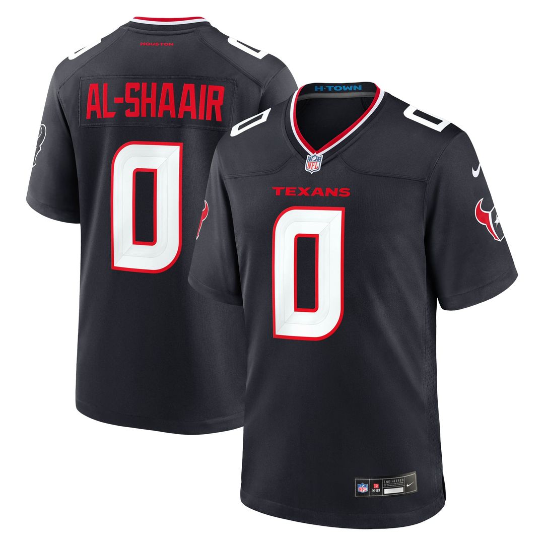 Houston Texans Azeez Al-Shaair Navy Team Game Jersey | NFL Football Jersey