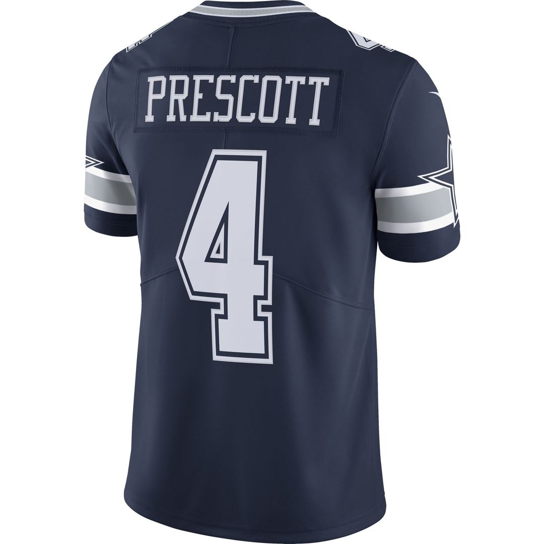 Dallas Cowboys Dak Prescott Navy Vapor Limited Player Jersey | NFL Football Jersey