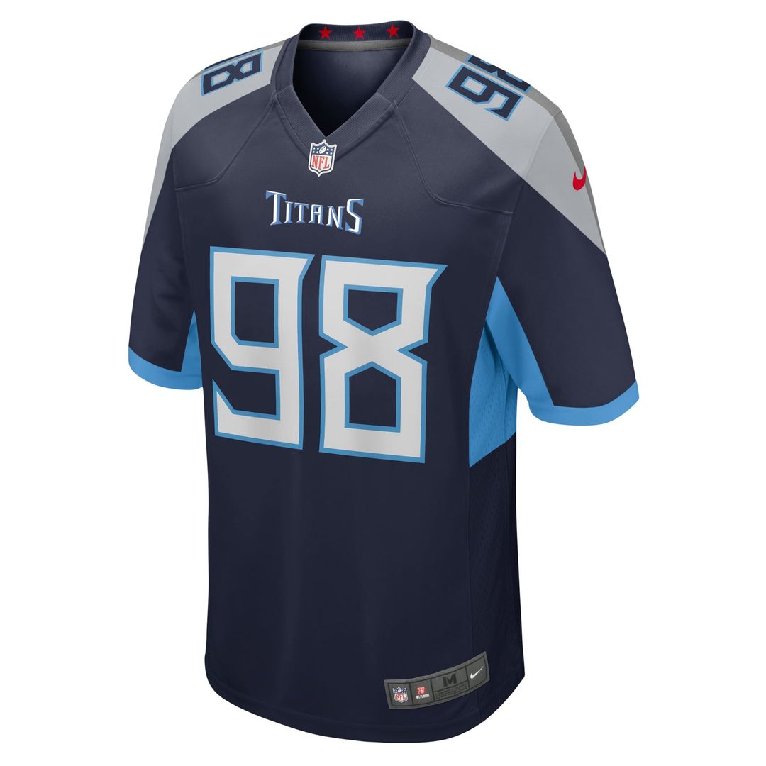 Tennessee Titans Jeffery Simmons Navy Game Jersey | NFL Football Jersey