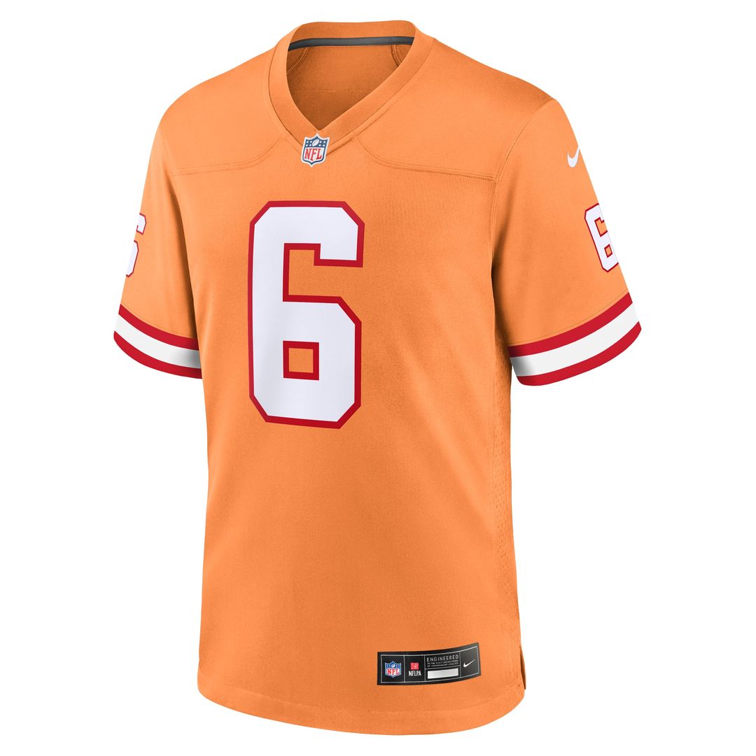 Tampa Bay Buccaneers Baker Mayfield Orange Throwback Game Jersey | NFL Football Jersey
