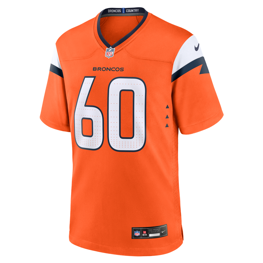 Denver Broncos Luke Wattenberg Orange Team Game Jersey | NFL Football Jersey