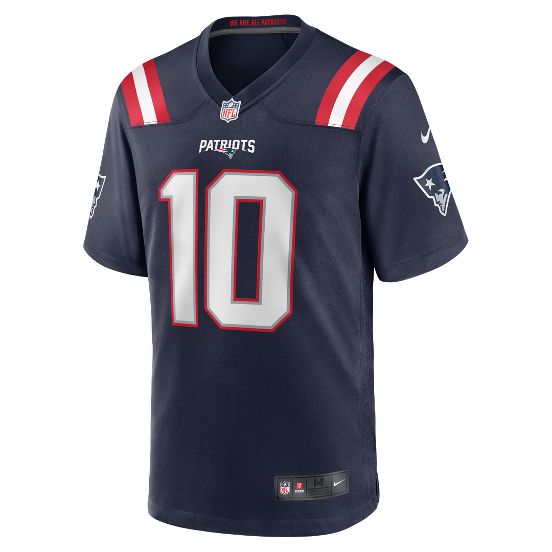 New England Patriots Drake Maye Navy Player Game Jersey | NFL Football Jersey