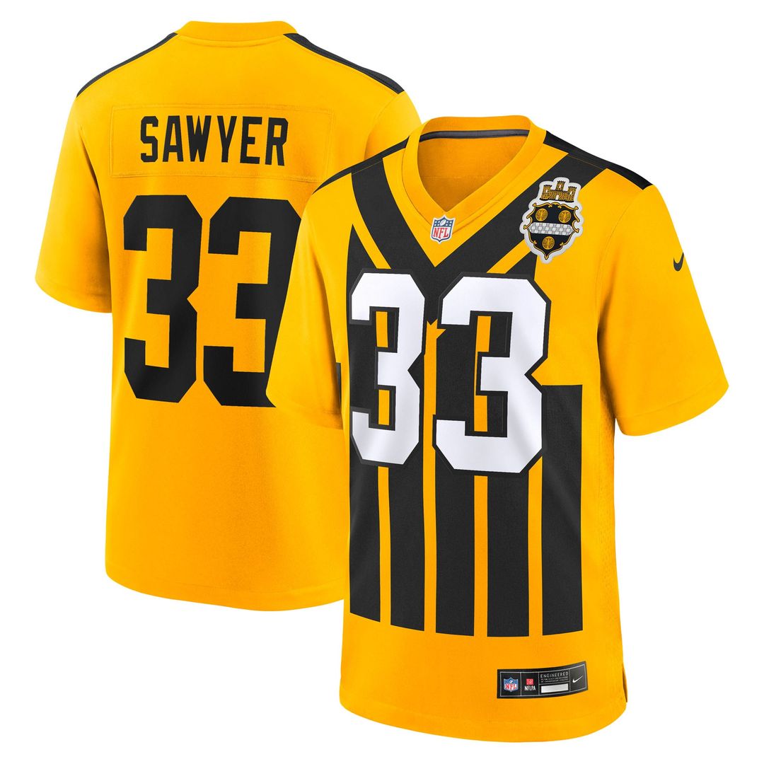 Pittsburgh Steelers Jack Sawyer Black Team Game Jersey | NFL Football Jersey