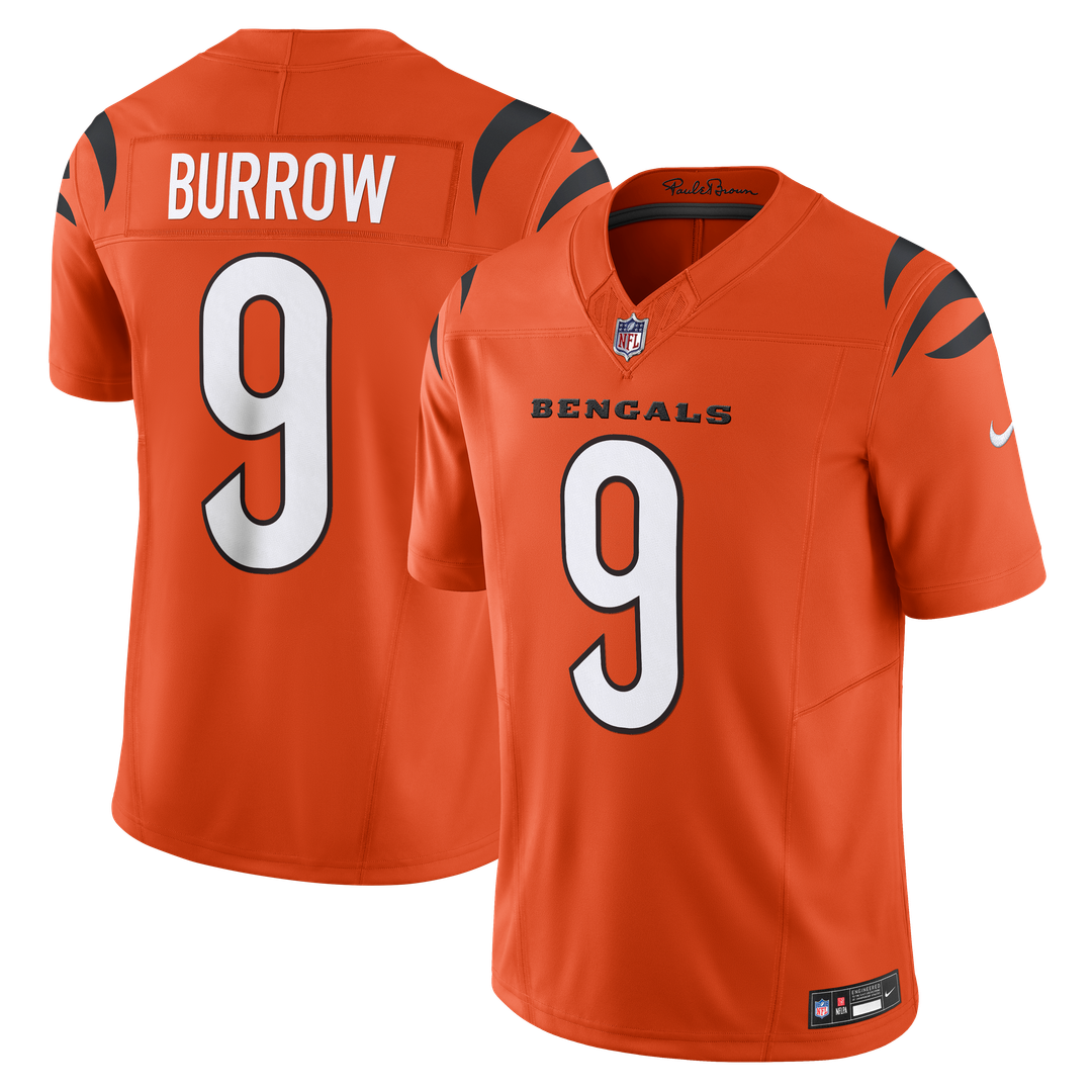 Cincinnati Bengals Joe Burrow Orange Vapor F.U.S.E. Limited Jersey | NFL Football Jersey