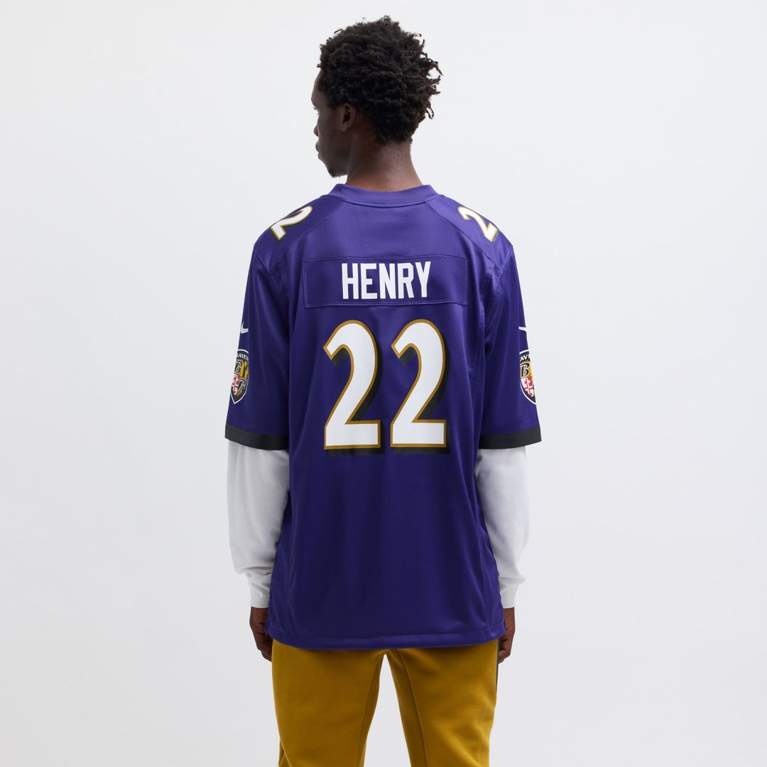 Baltimore Ravens Derrick Henry Purple Game Player Jersey | NFL Football Jersey