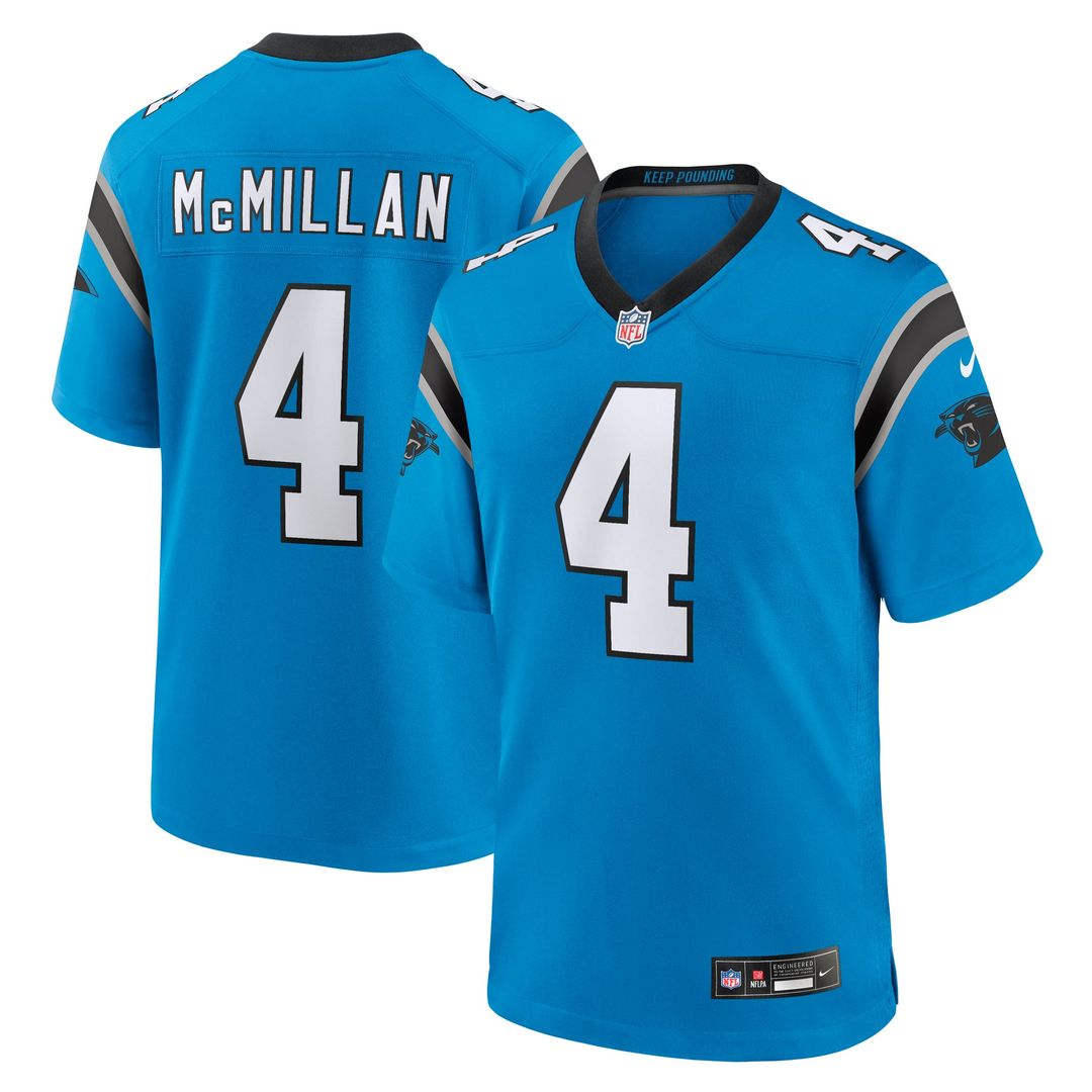Carolina Panthers Tetairoa McMillan Blue Alternate Game Jersey | NFL Football Jersey