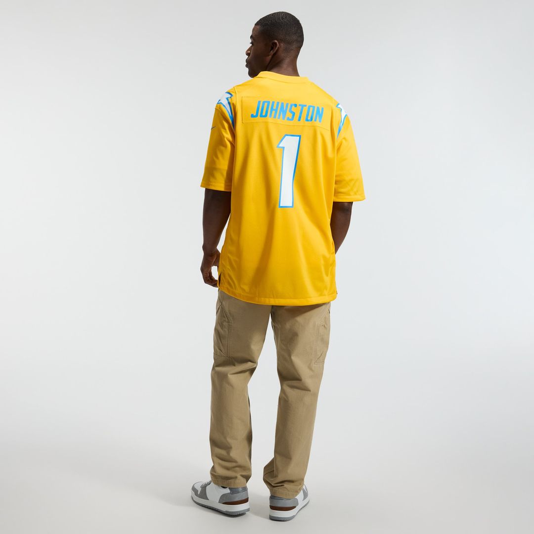 Los Angeles Chargers Quentin Johnston Gold Alternate Charger Power Game Player Jersey | NFL Football Jersey
