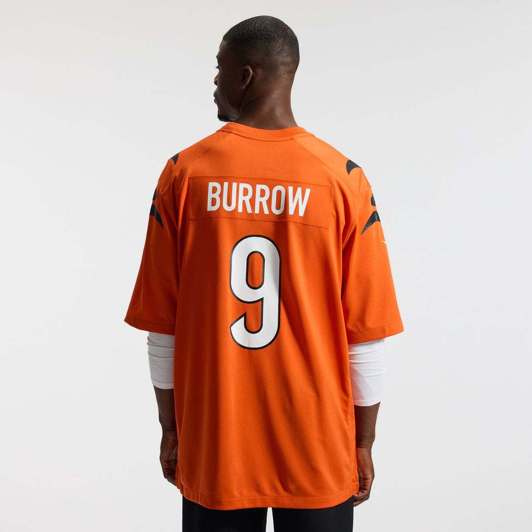 Cincinnati Bengals Joe Burrow Orange Alternate Game Jersey | NFL Football Jersey