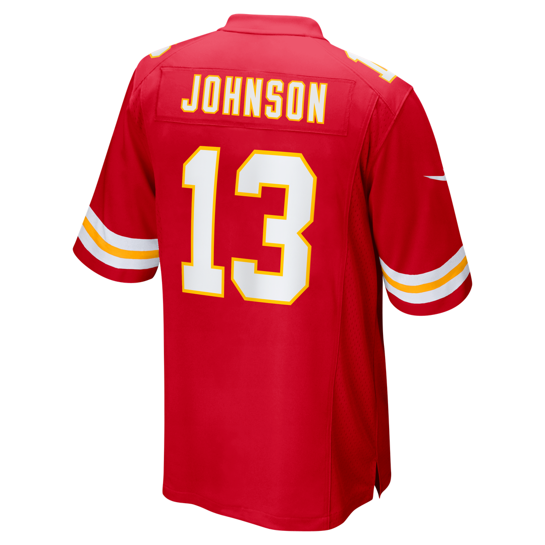 Kansas City Chiefs Nazeeh Johnson Red Game Player Jersey | NFL Football Jersey