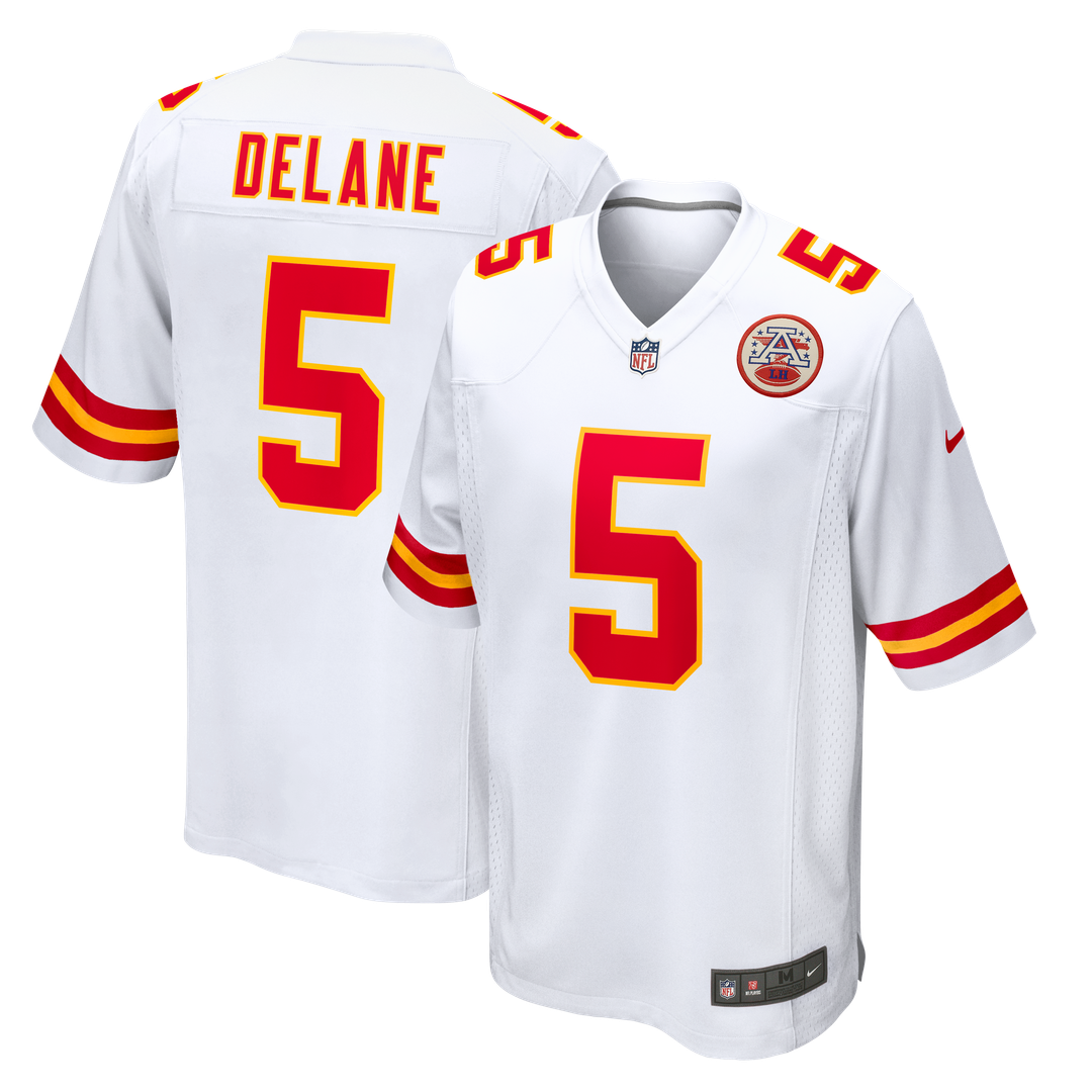 Kansas City Chiefs Mansoor Delane White Game Jersey | NFL Football Jersey
