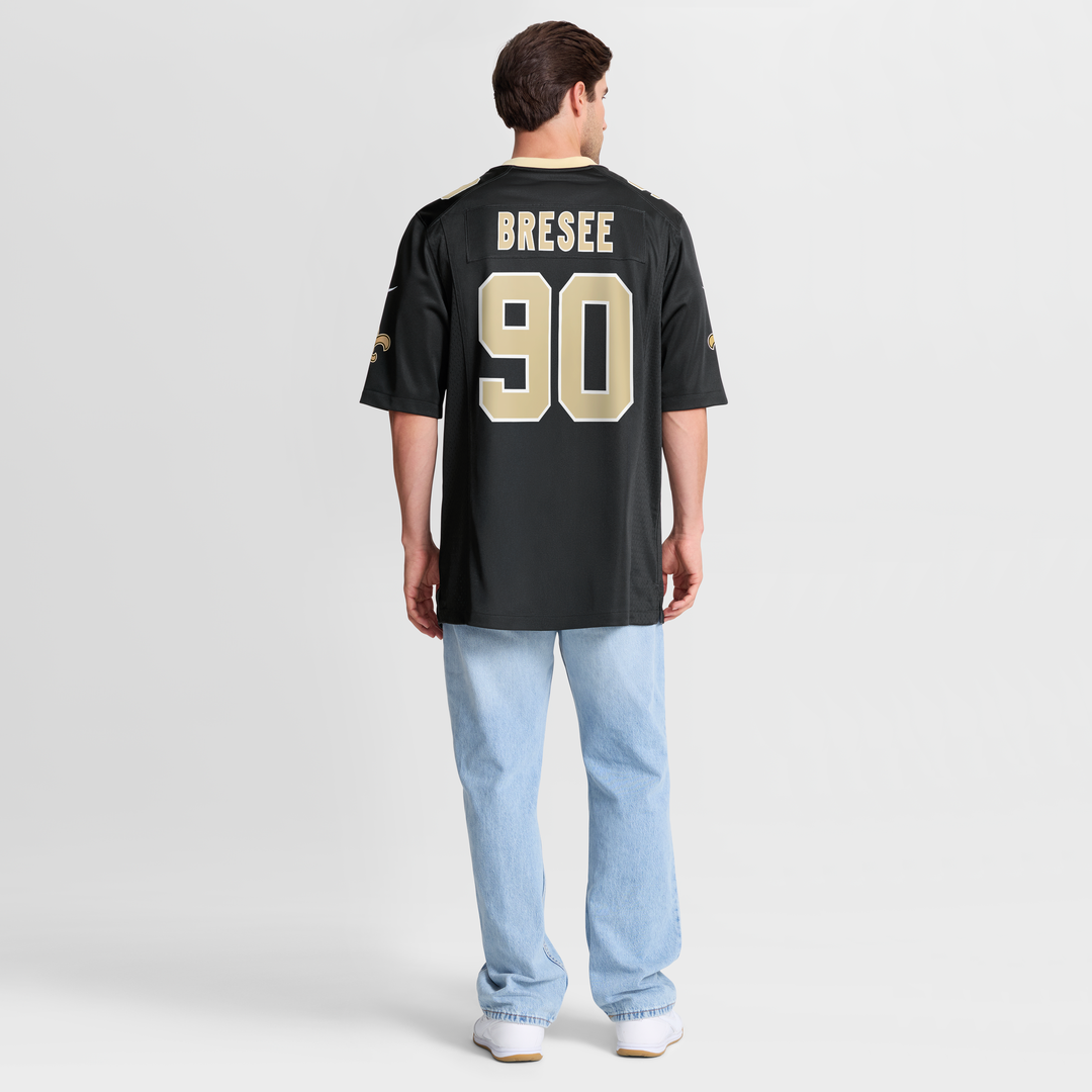 New Orleans Saints Bryan Bresee Black Game Jersey | NFL Football Jersey
