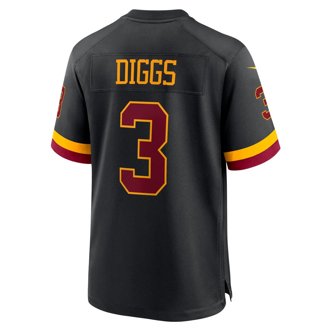 Washington Commanders Stefon Diggs Black Alternate Game Jersey | NFL Football Jersey