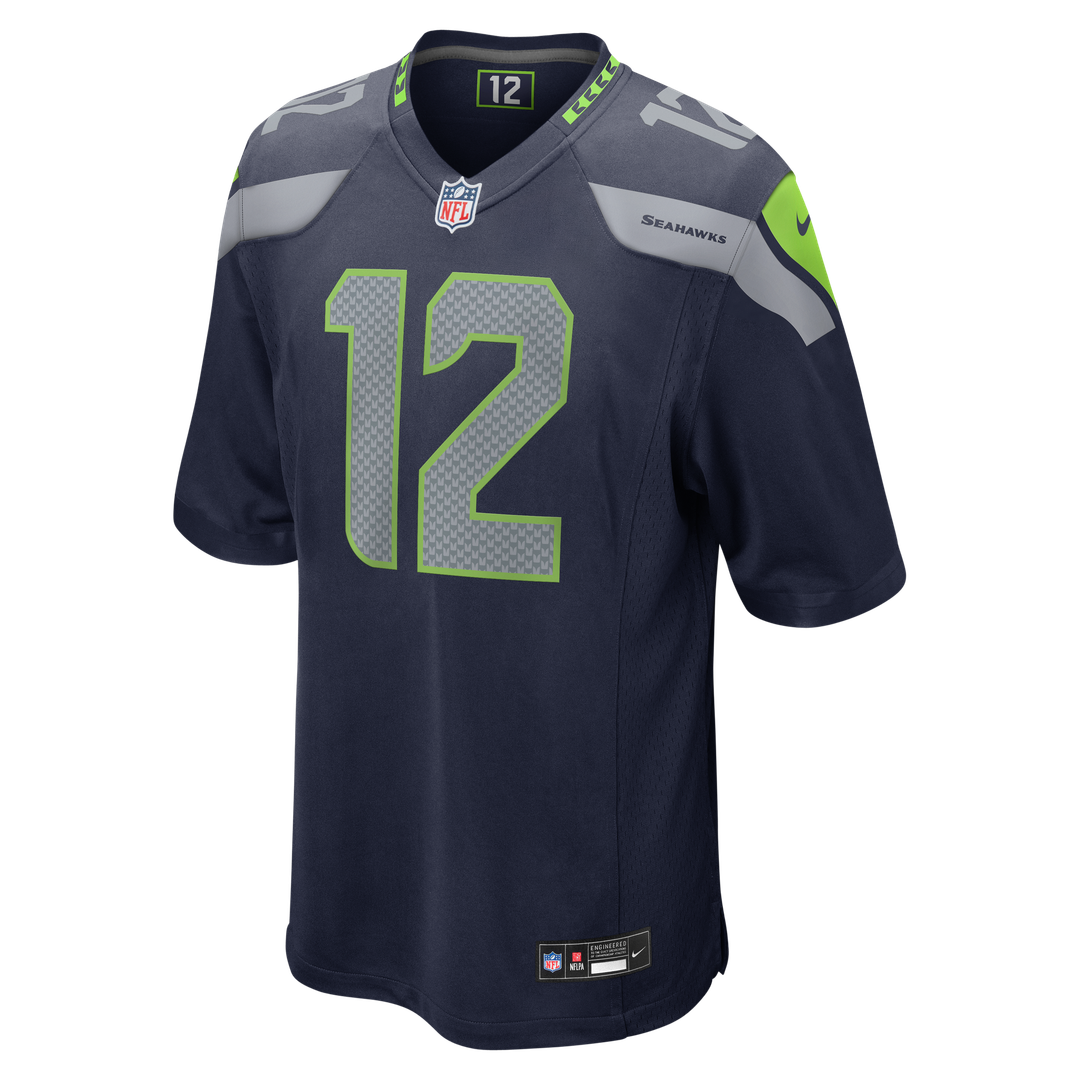 Seattle Seahawks 12s College Navy Team Game Jersey | NFL Football Jersey